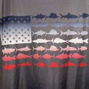Columbia Men XLT Terminal Tackle PFG Fish Flag Long Sleeve Grey Omni-Shades Hirt